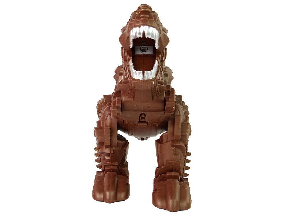 Nuotoliniu būdu valdomas dinozauras su garais, rudas