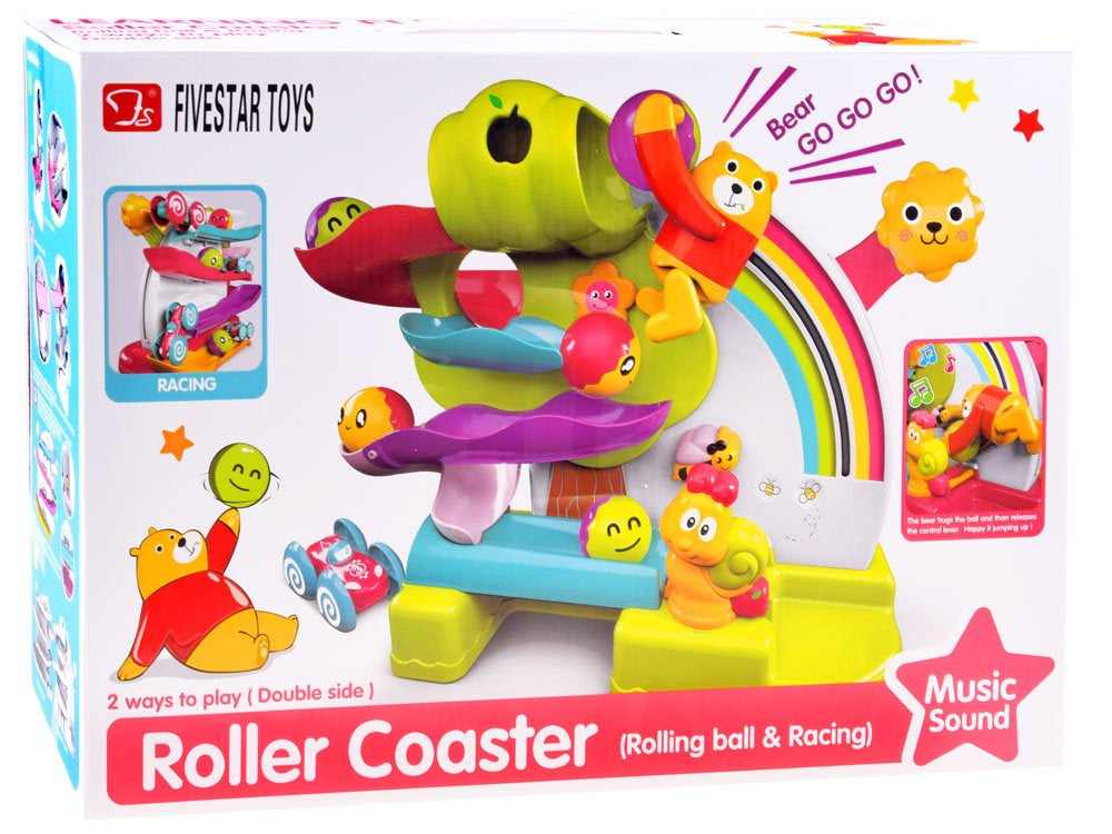 Kamuoliukų ir mašinos trasa su garsu 2in1