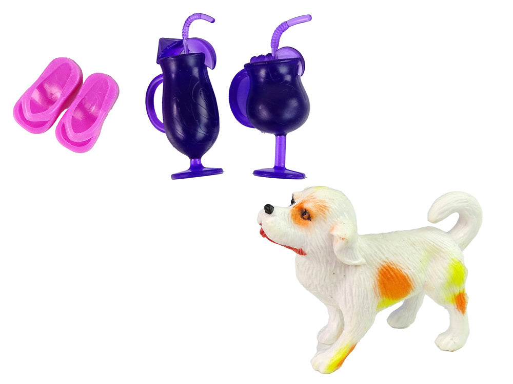 Lėlė su baseinu ir priedais