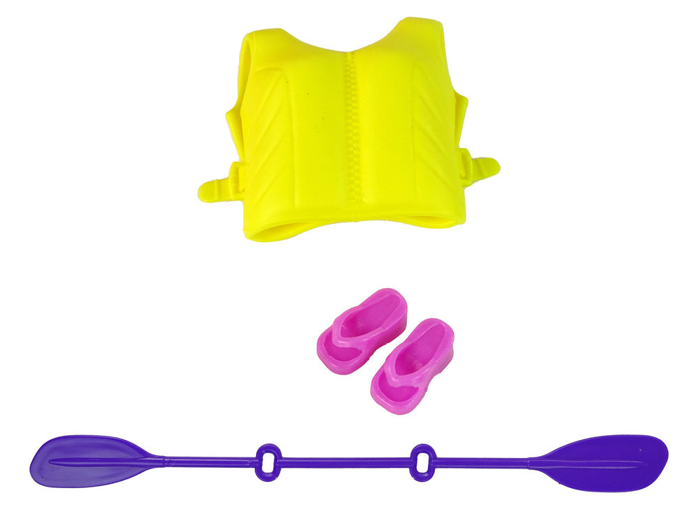 Lėlė su baidare ir priedais, oranžinė