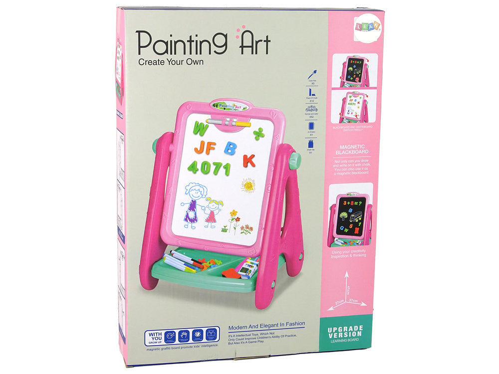 Mokomoji edukacinė lenta 2in1 su priedais, mėlyna