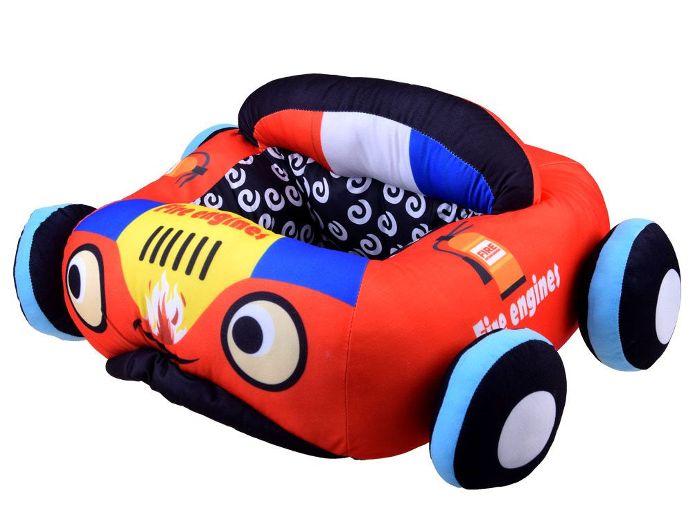 Minkštas fotelis ugniagesių mašina