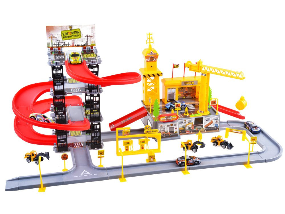 Automobilių stovėjimo aikštelė su automobiliais 2in1