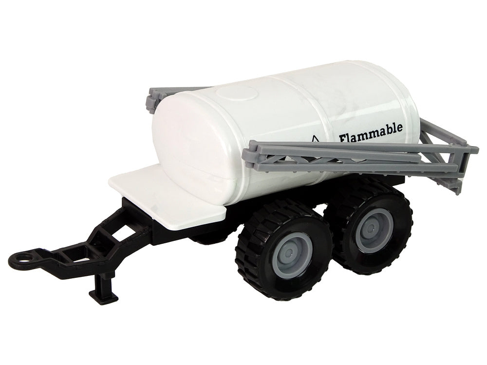 Traktorius su priekabomis, žalias