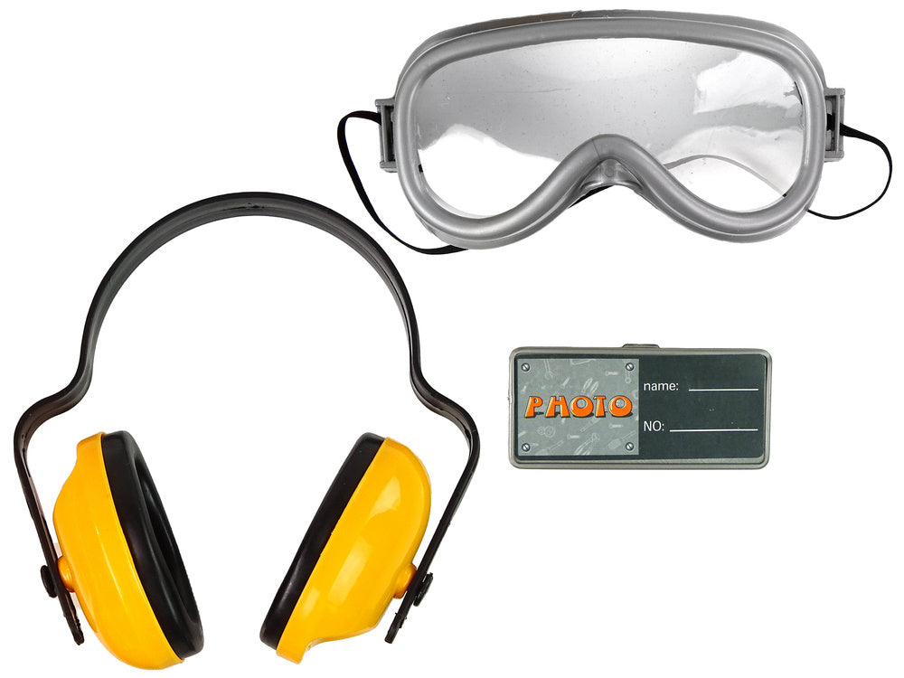 Žaislinis statybininko rinkinys su  pneumatiniu plaktuku