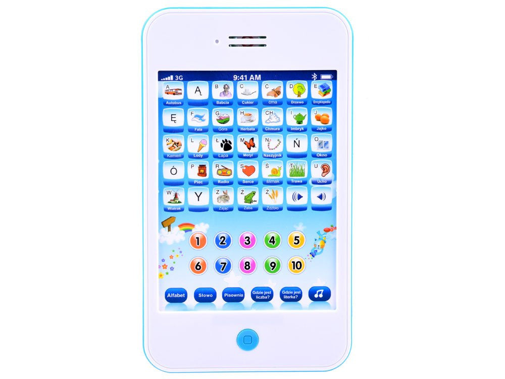 Interaktyvi mokomoji planšetė lenkų kalba, mėlynas