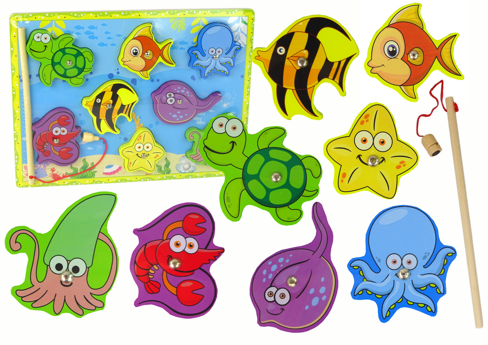 Medinis magnetinis žvejybos rinkinys