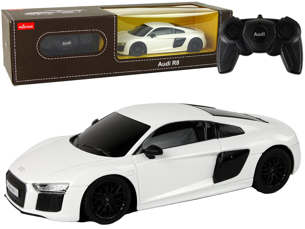 Nuotoliniu būdu valdomas automobilis Audi R8, baltas