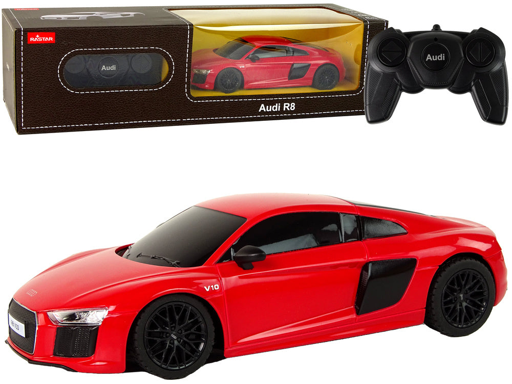 Nuotoliniu būdu valdomas automobilis Audi R8, raudonas