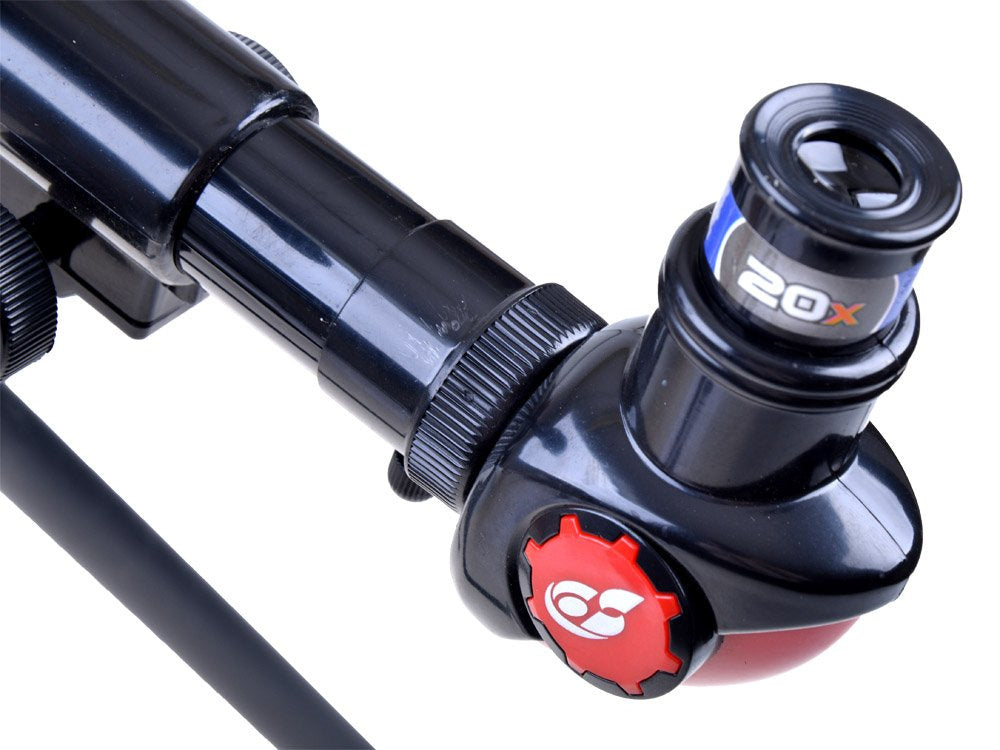 Teleskopas ant trikojo su 3 okuliaras, baltas