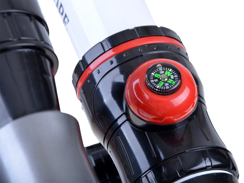 Teleskopas ant trikojo su 3 okuliaras, baltas