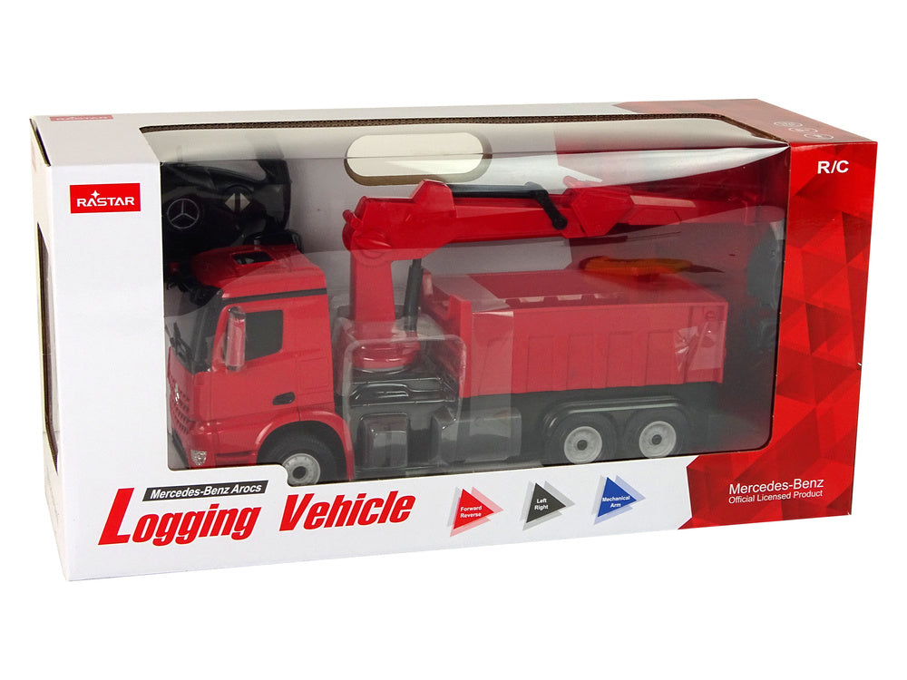 Nuotoliniu būdu valdomas sunkvežimis Mercedes Rastar, raudonas