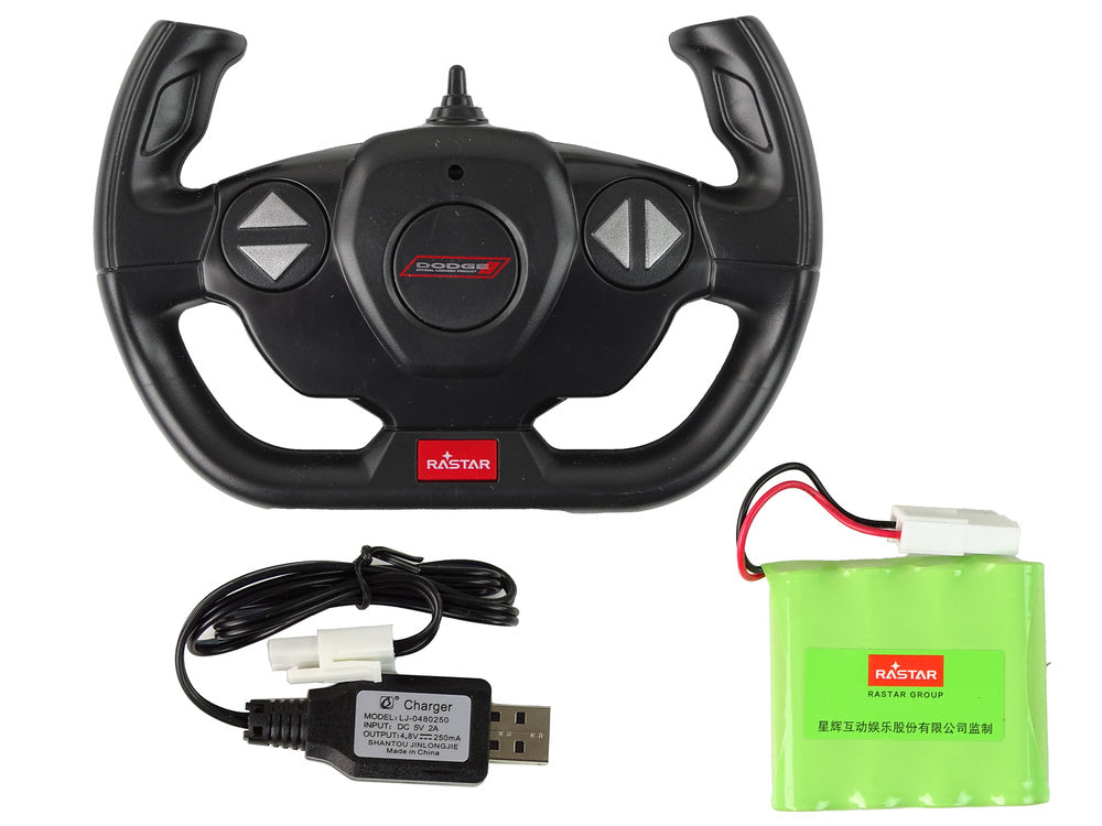 Nuotoliniu būdu automobilis Dodge Charger 1:16, juodas