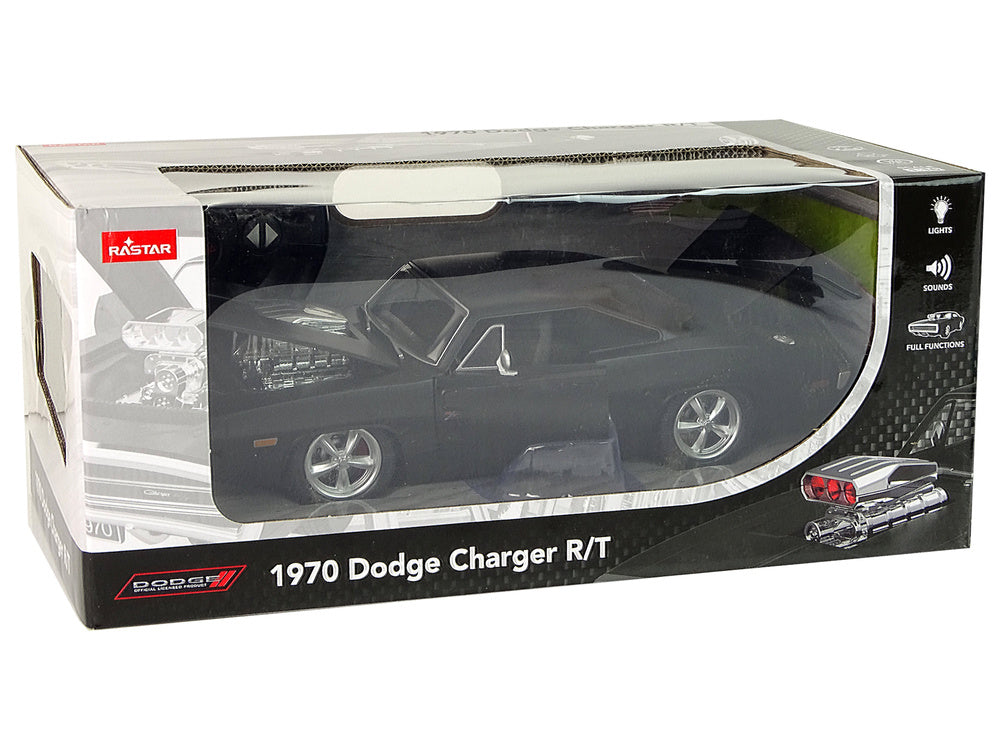 Nuotoliniu būdu automobilis Dodge Charger 1:16, juodas