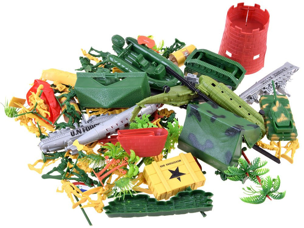 Žaislinių kareivių, armijos figūrėlių rinkinys