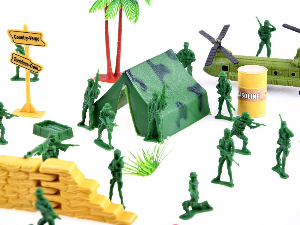 Žaislinių kareivių, armijos figūrėlių rinkinys
