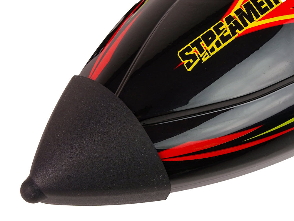 Nuotoliniu būdu valdoma motorinė valtis 35 KM/H, raudona