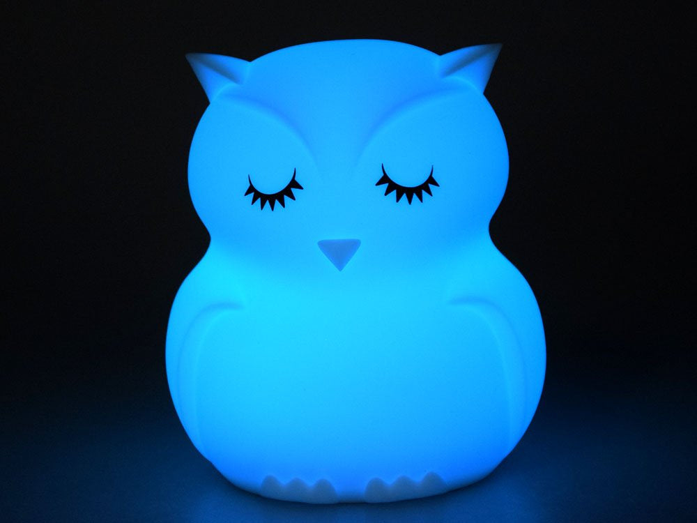 Minkšta silikoninė naktinė lempa „Pelėda“ su RC pultu