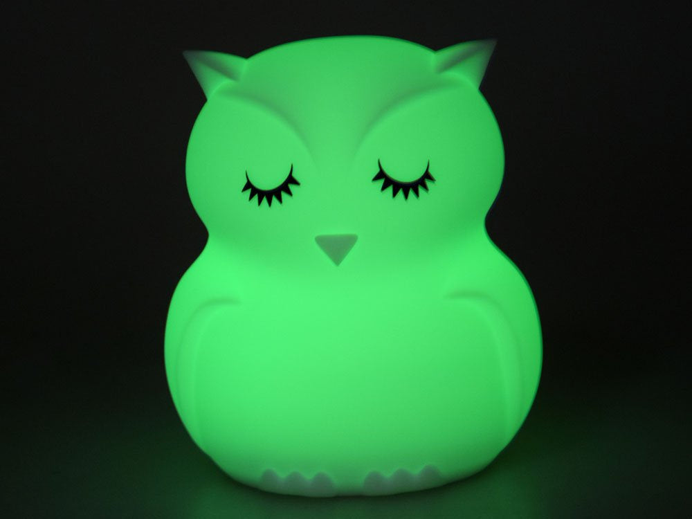 Minkšta silikoninė naktinė lempa „Pelėda“ su RC pultu