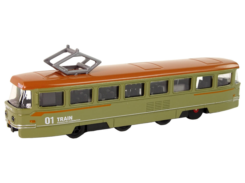 Metalinis traukinys su garsu, žalias