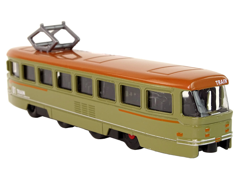 Metalinis traukinys su garsu, žalias