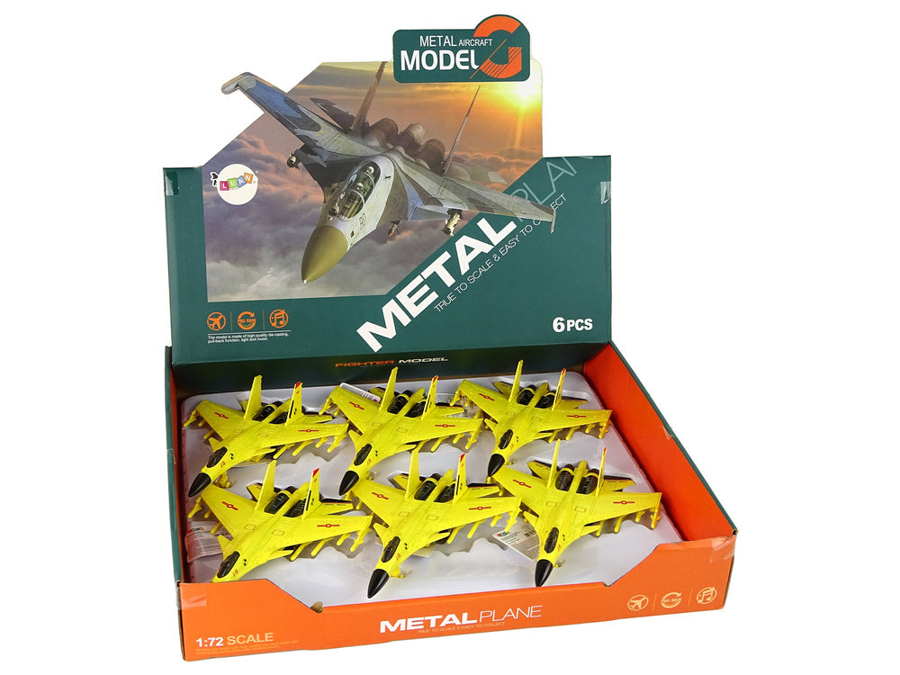 Naikintuvas su šviesos ir garso efektais, geltonas