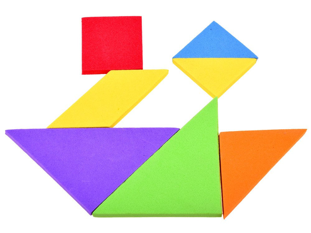 Daugiaspalvė loginė dėlionė tangramas vaikams