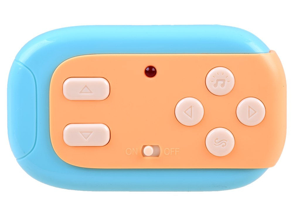 Nuotoliniu būdu valdoma pelytė su šviesos ir garso efektais, raudona