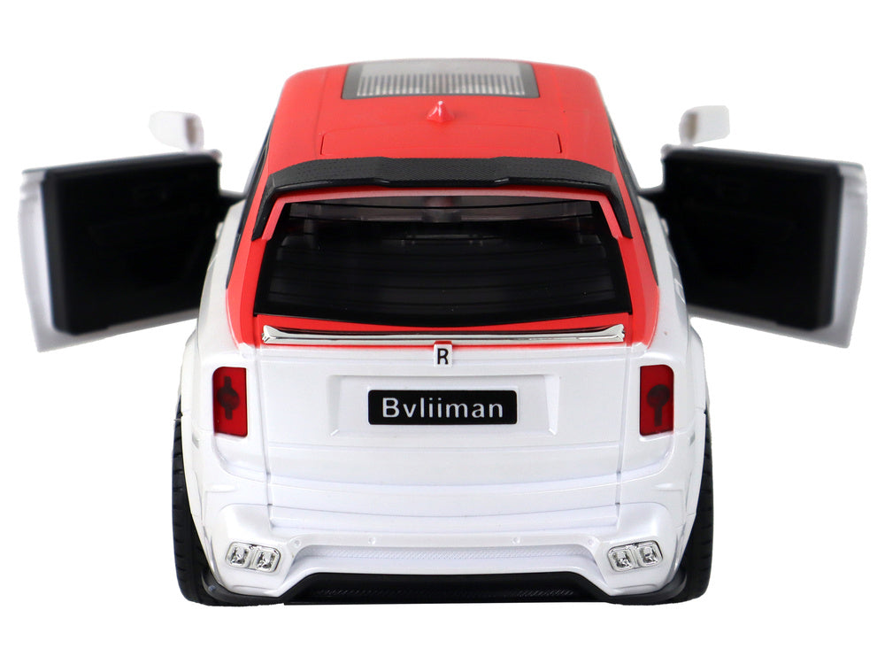 Nuotoliniu būdu valdomas automobilis su šviesos ir garso efektais, raudonas