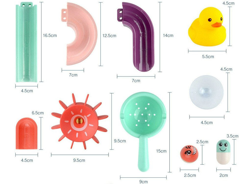 Vonios žaislas takelis su čiuožykla