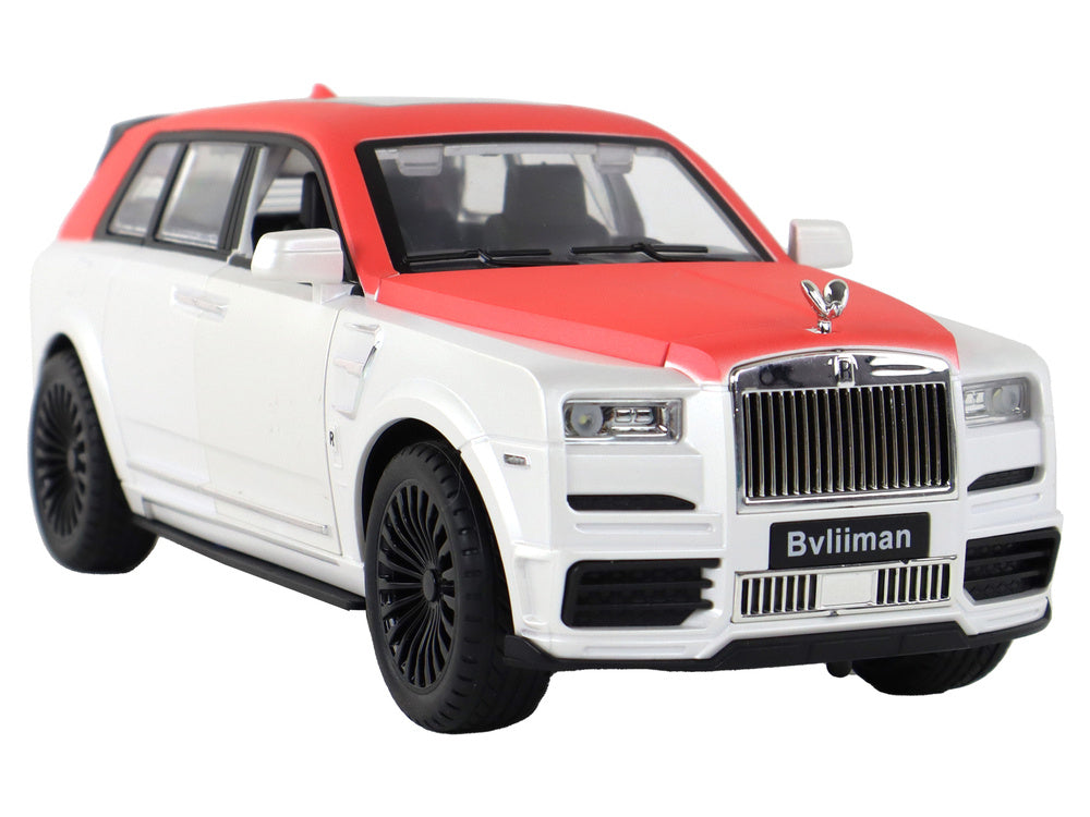 Nuotoliniu būdu valdomas automobilis su šviesos ir garso efektais, raudonas