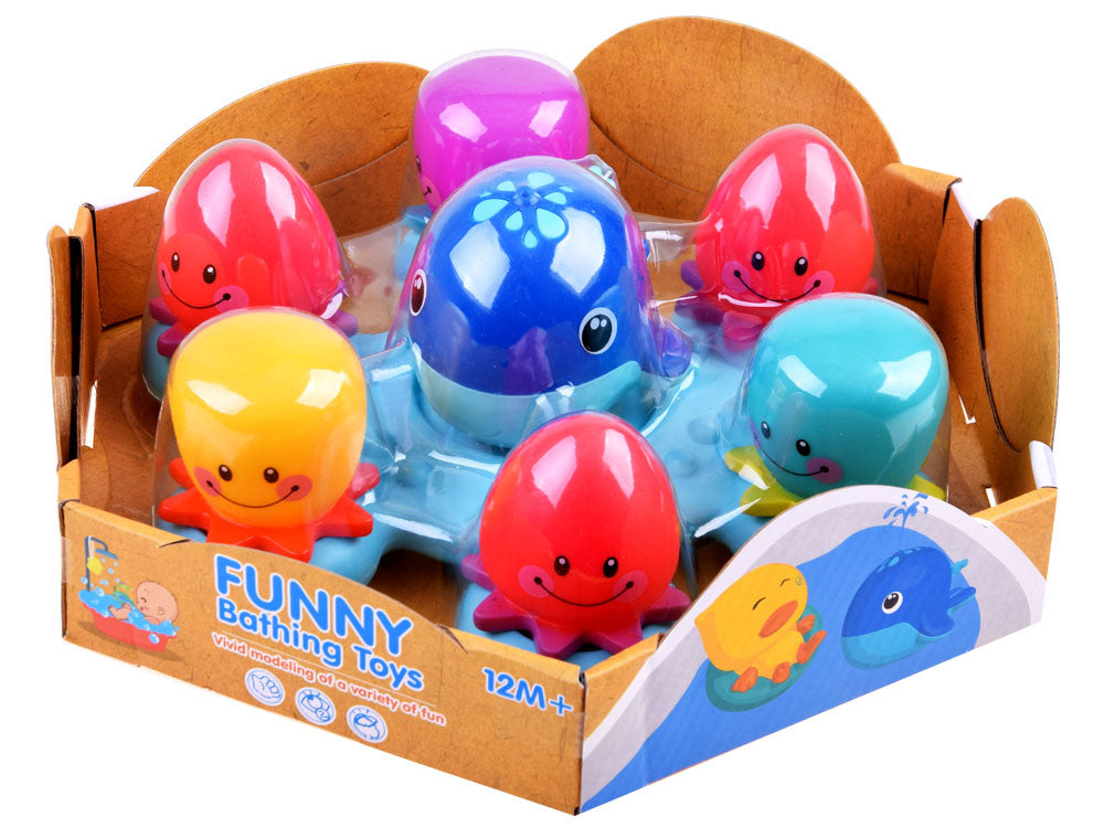 Vonios žaislas „Banginis ir aštuonkojis“