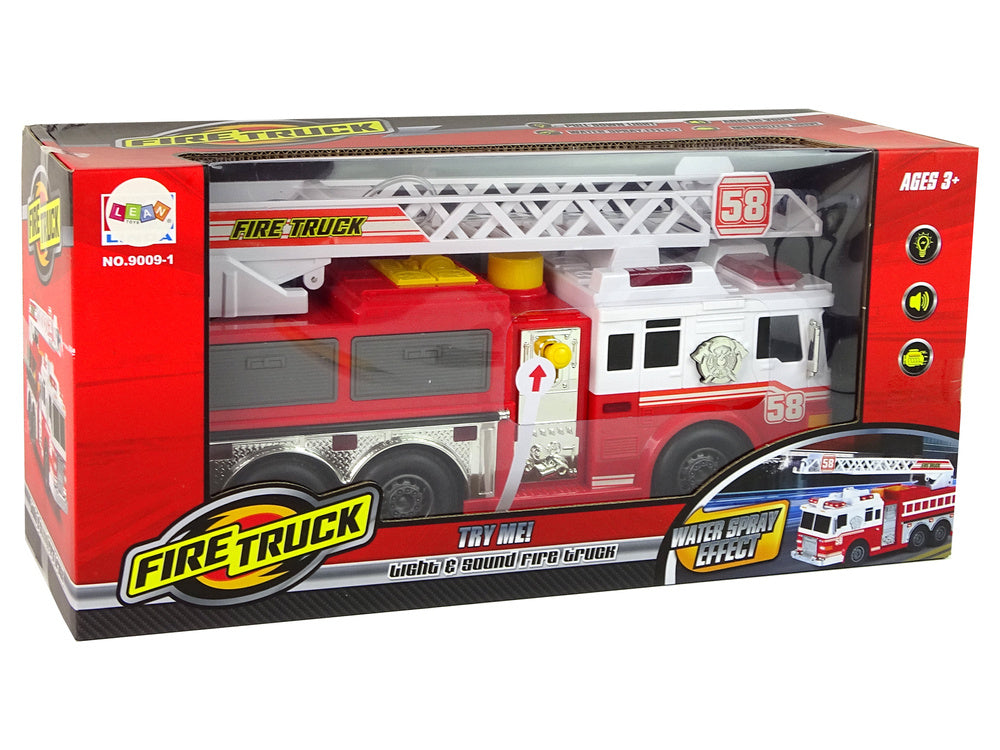 Ugniagesių gelbėtojų automobilis su garso efektais, raudonas