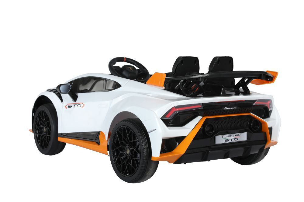 Vienvietis elektromobilis Lamborghini STO DRIFT, baltas