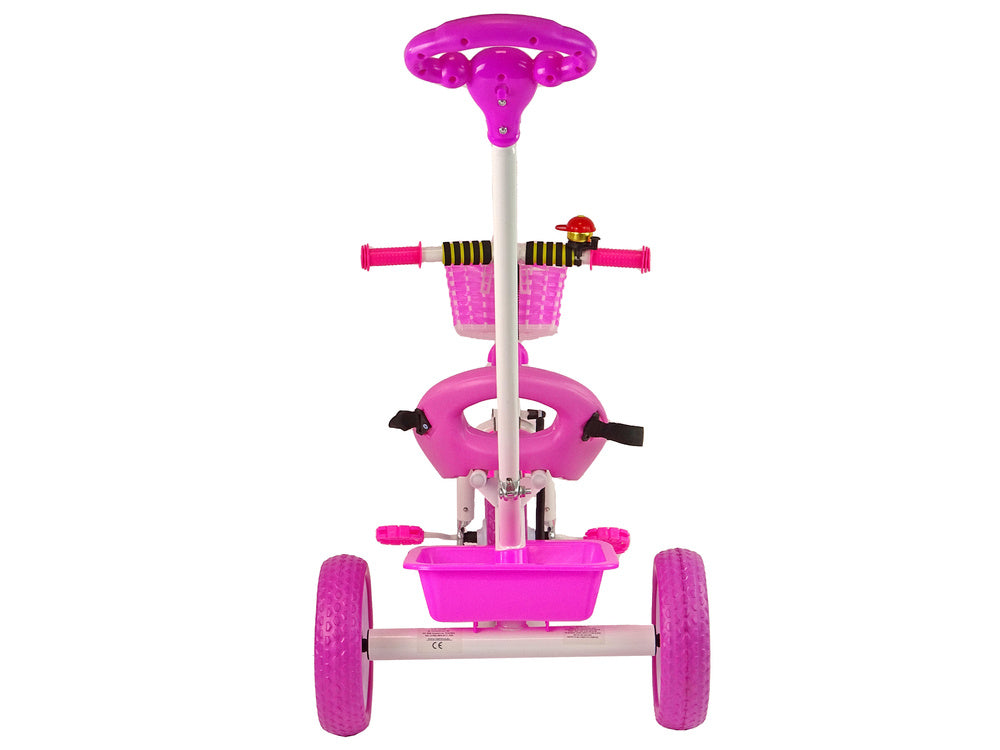 Triratis su krepšeliu ir EVA ratais PRO100, rožinis