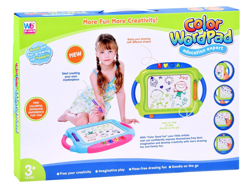 Piešimo lenta su antspaudais, mėlyna