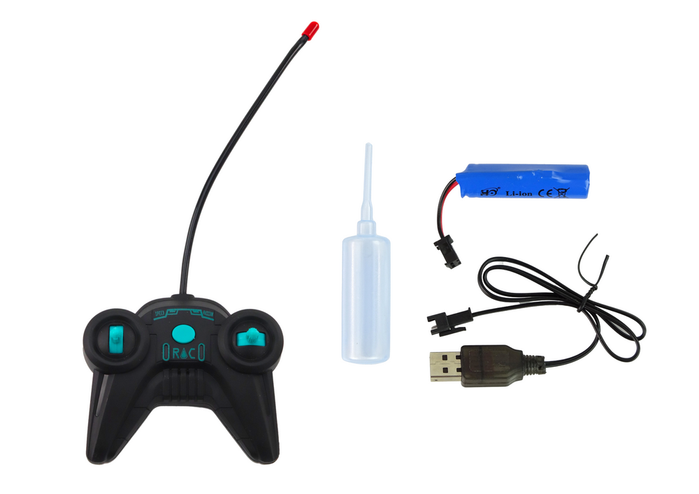 Nuotoliniu būdu valdomas policijos automobilis, juodas