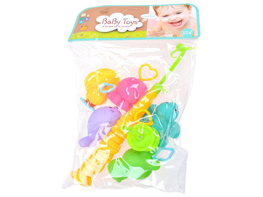 Vonios žaislų rinkinys gyvūnai su meškere