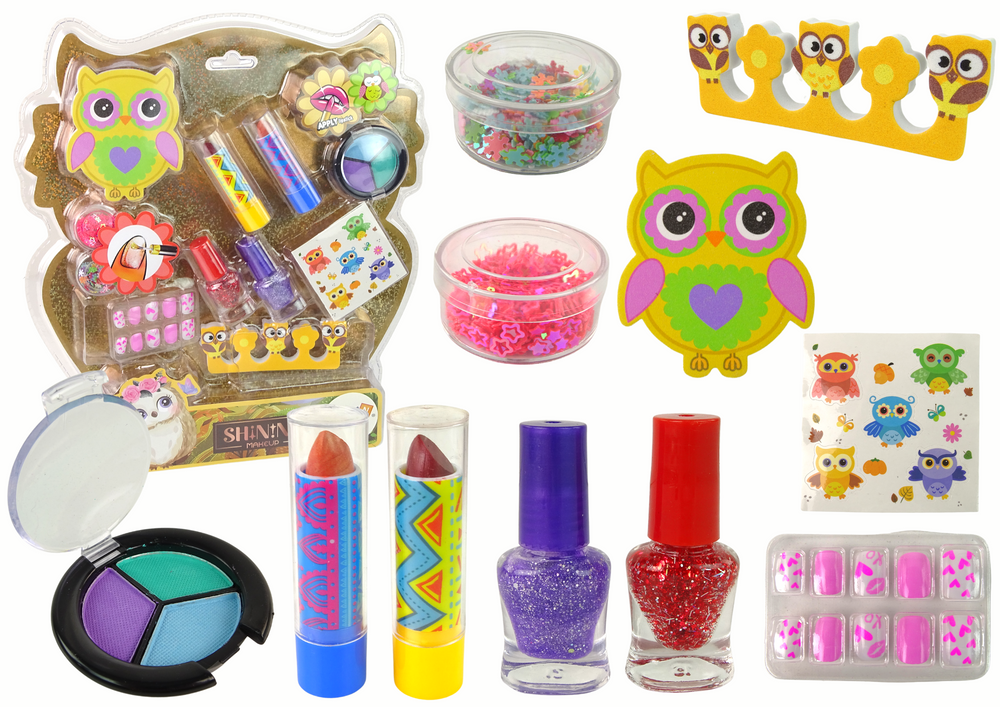 Manikiūro ir makiažo rinkinys, pelėda