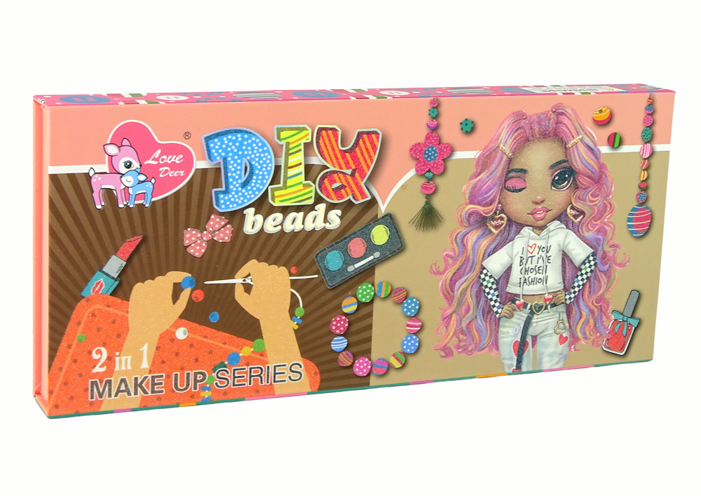 Papuošalų gamybos ir makiažo rinkinys 2in1 100 el