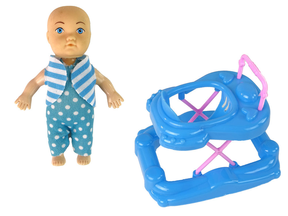 Nėščios lėlės balta suknele ir aksesuarų rinkinys