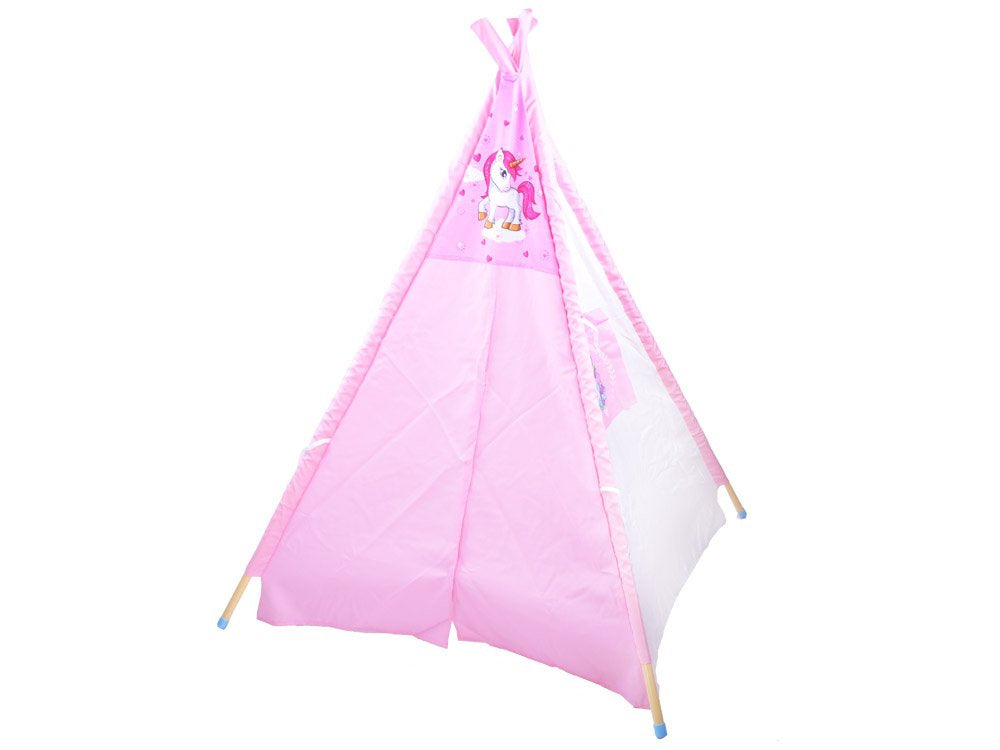 Palapinė tipis, rožinė su vienaragiu