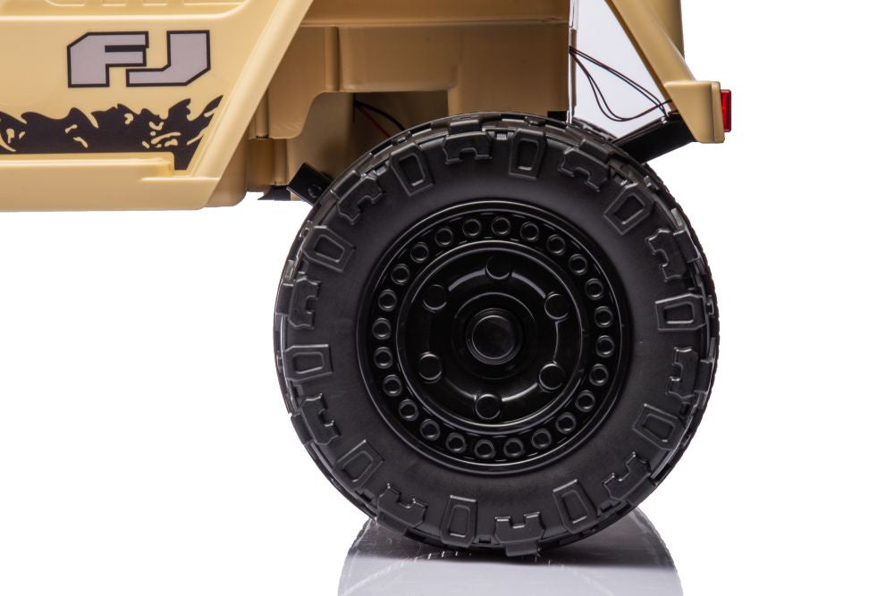 Vienvietis elektrinis visureigis Toyota FJ Khaki 4x4, rudas