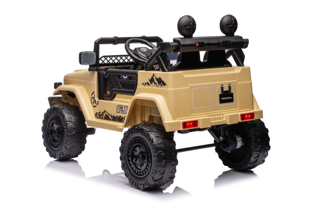 Vienvietis elektrinis visureigis Toyota FJ Khaki 4x4, rudas
