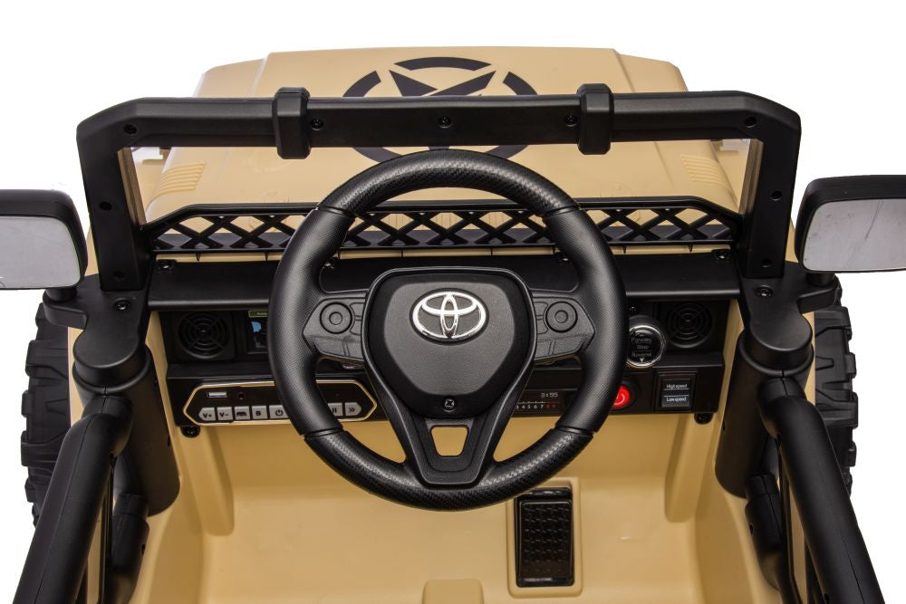 Vienvietis elektrinis visureigis Toyota FJ Khaki 4x4, rudas