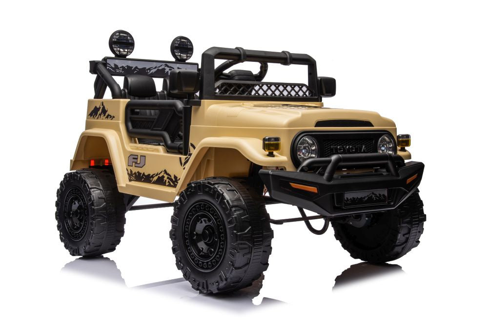 Vienvietis elektrinis visureigis Toyota FJ Khaki 4x4, rudas
