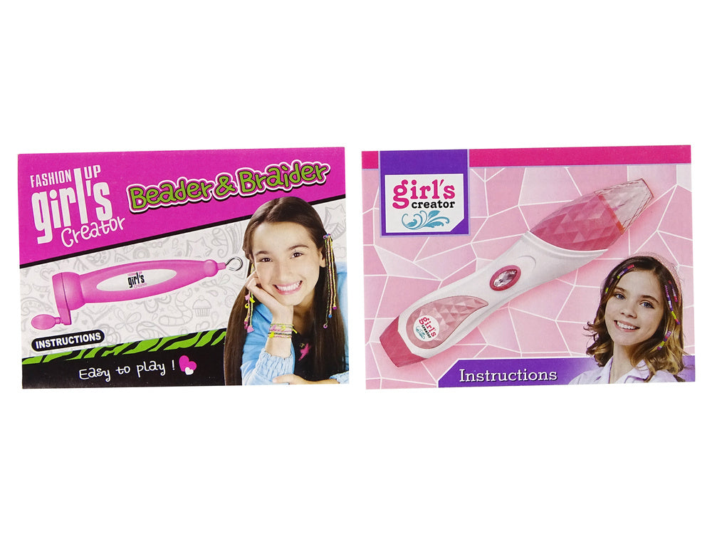 Plaukų pynimo rinkinys vaikams su karoliukais 2in1