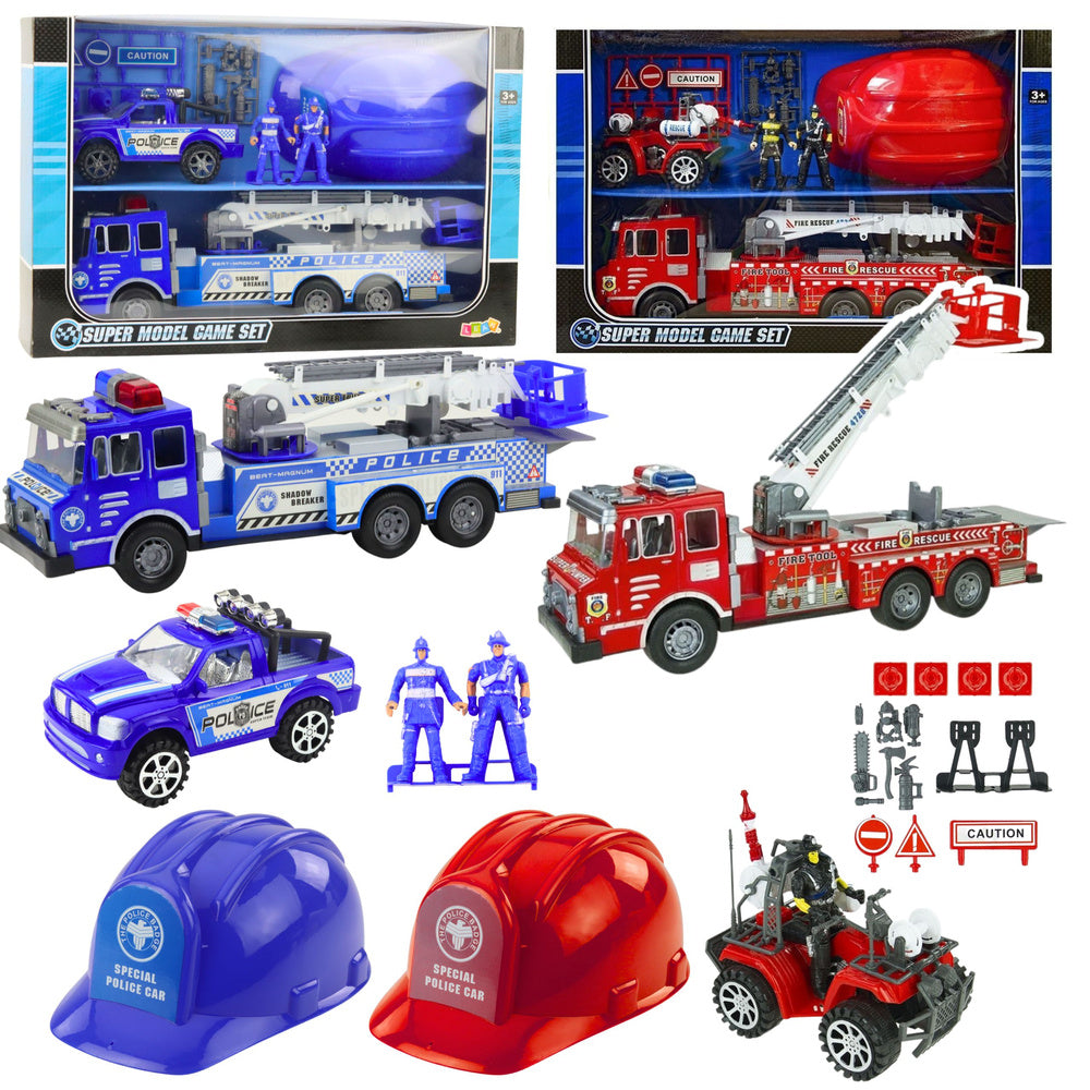 Ugniagesių sunkvežimis su priedais