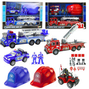 Ugniagesių sunkvežimis su priedais