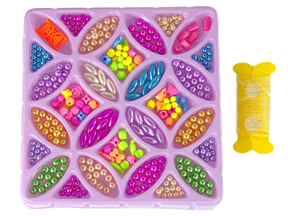 Spalvotas plaukų ir papuošalų karoliukų rinkinys vaikams